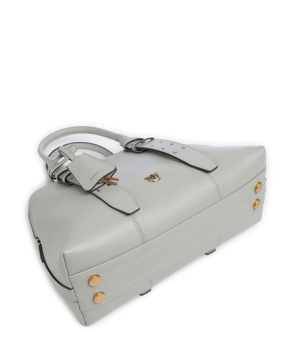 Pinko Bowling Medium Handbag grigio perla/antique gold