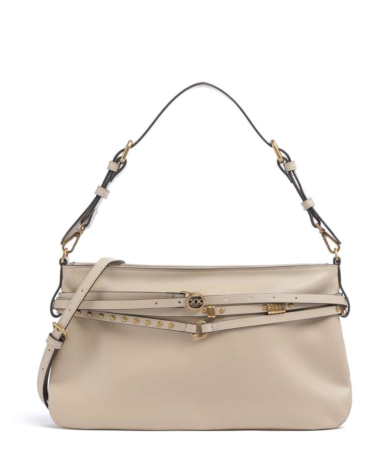 Pinko Belt Classic Shoulder bag beige/grigio fumo/antique gold