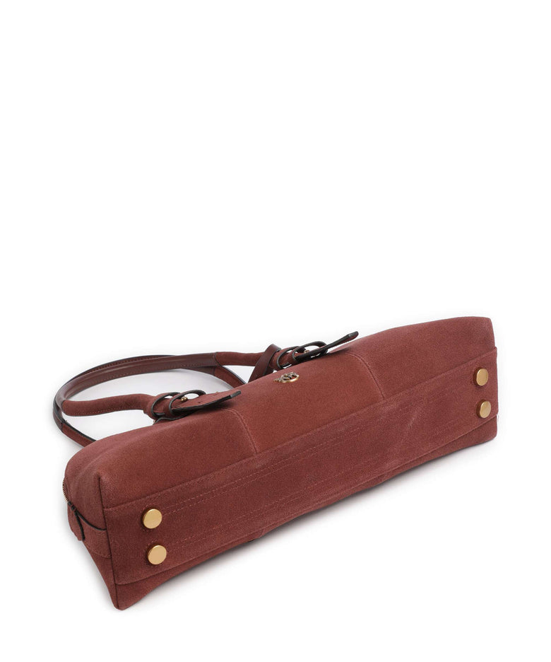 Pinko Bowling Horizontal Big Shoulder bag burgundy wine/antique gold