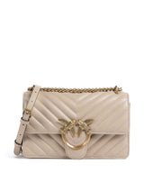 Pinko Love One Mini Torba na ramię beige/grigio fumo/antique gold