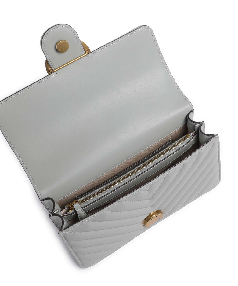 Pinko Love One Mini Shoulder bag grigio perla/antique gold