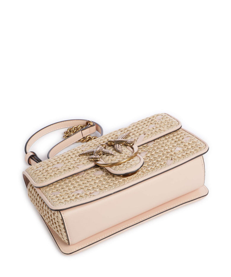 Pinko Love One Mini Crossbody bag paglia/rosa/antique gold