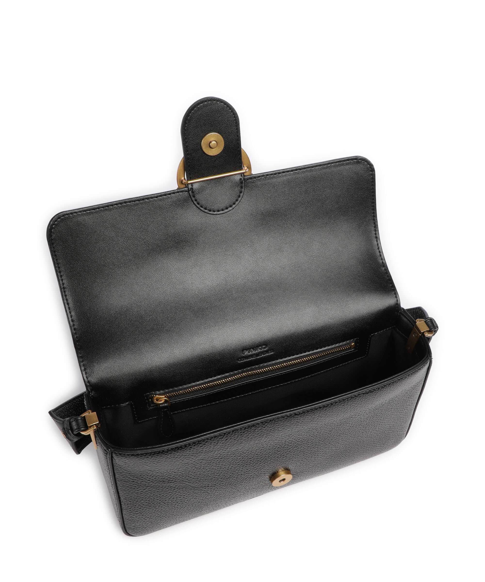 Pinko Love One Classic Slouchy Shoulder bag nero/antique gold