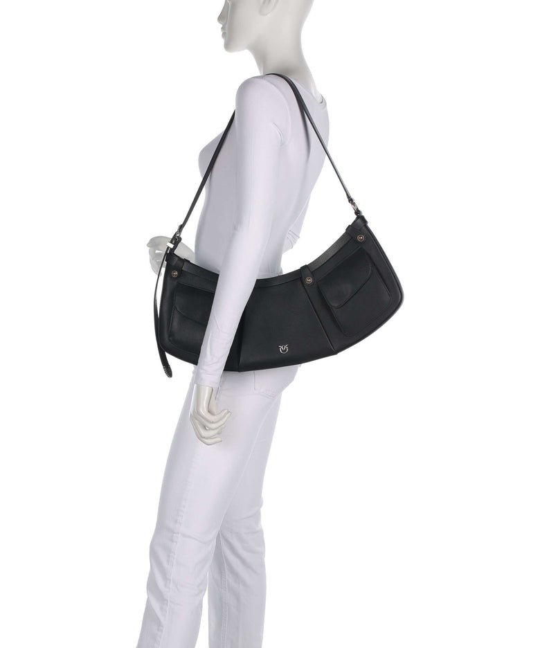 Pinko Pocket Shoulder bag nero/old silver