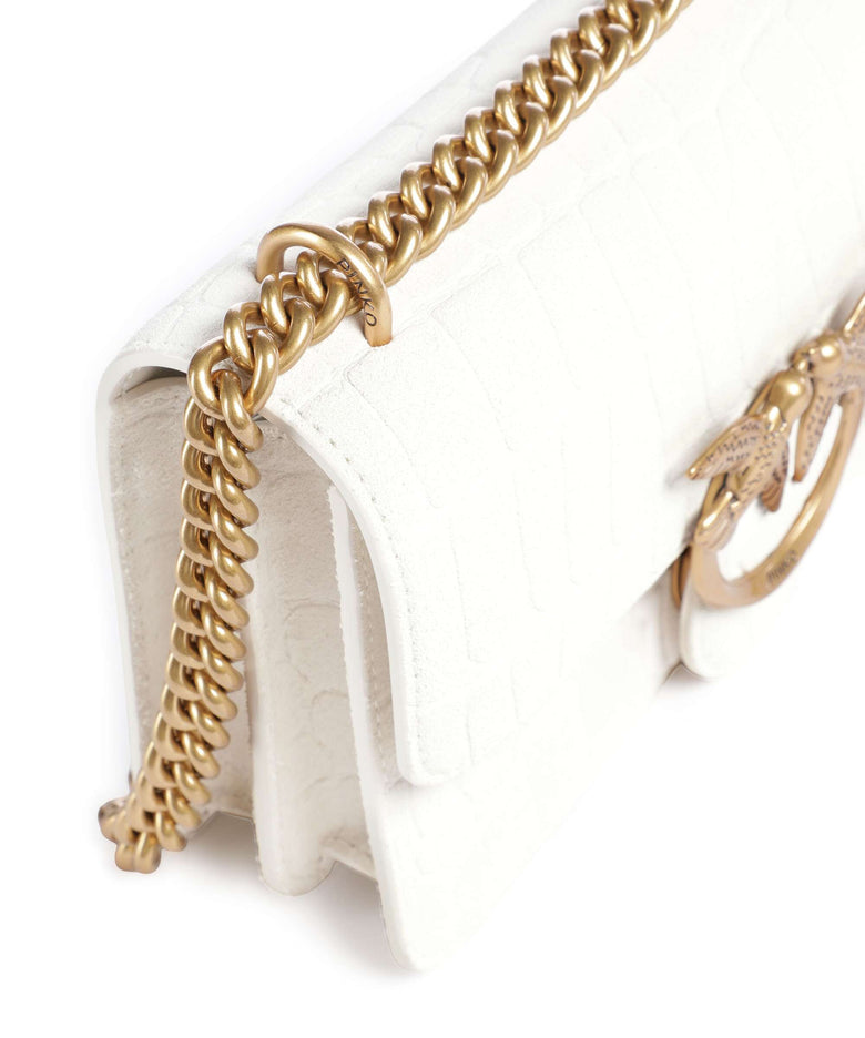 Pinko Love One Mini Shoulder bag bianco nembo/antique gold