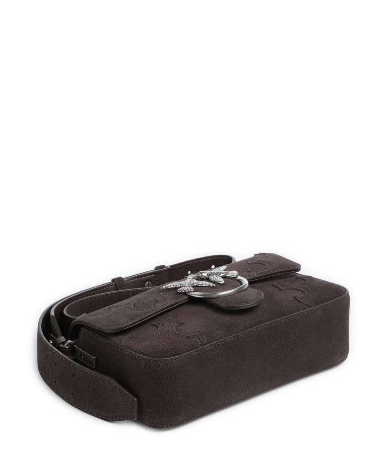 Pinko Love One Mini Slouchy Crossbody bag marrone/chicco di caffe/old silver