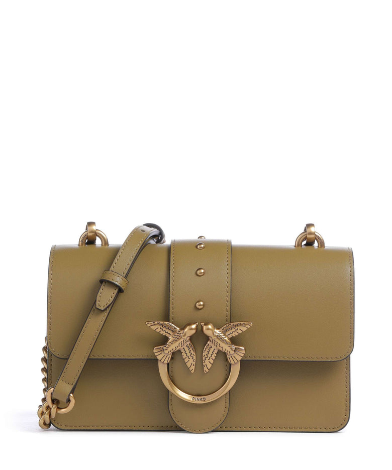 Pinko Love One Mini Crossbody bag verde canguro/antique gold