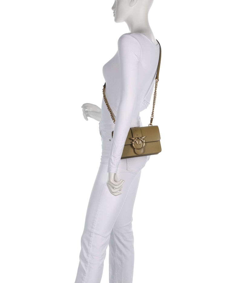 Pinko Love One Mini Crossbody bag verde canguro/antique gold