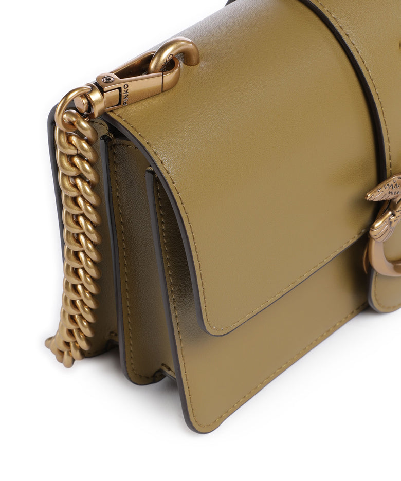 Pinko Love One Mini Crossbody bag verde canguro/antique gold