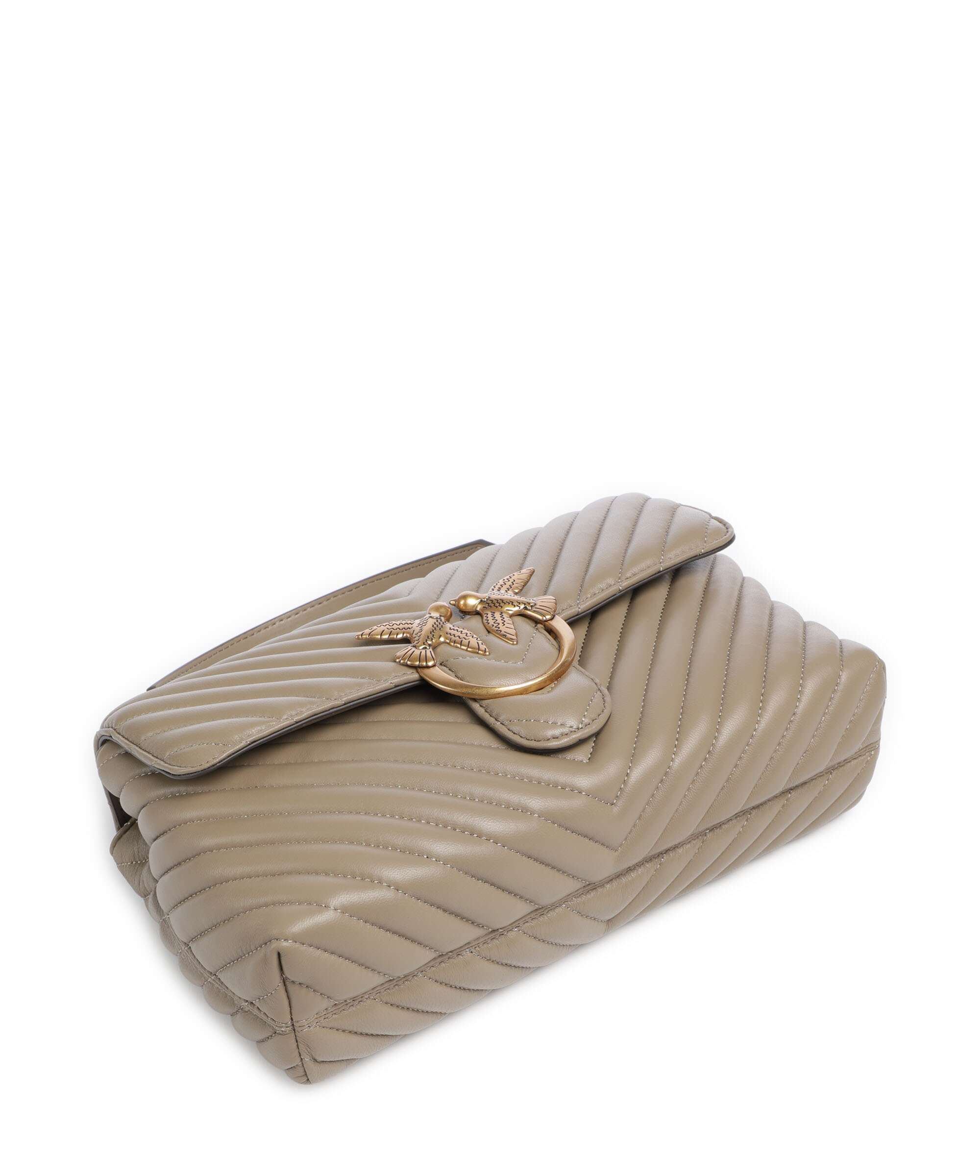 Pinko Love Lady Puff Classic Handbag grigio talpa/antique gold