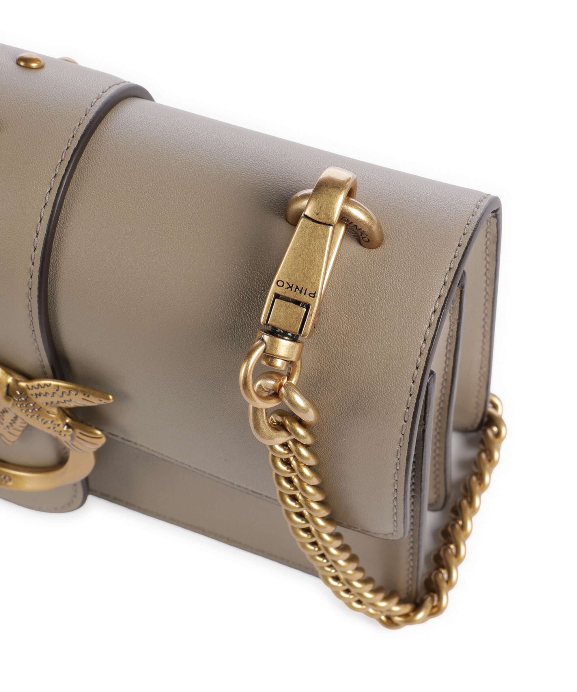 Pinko Love One Mini Crossbody bag grigio talpa/antique gold