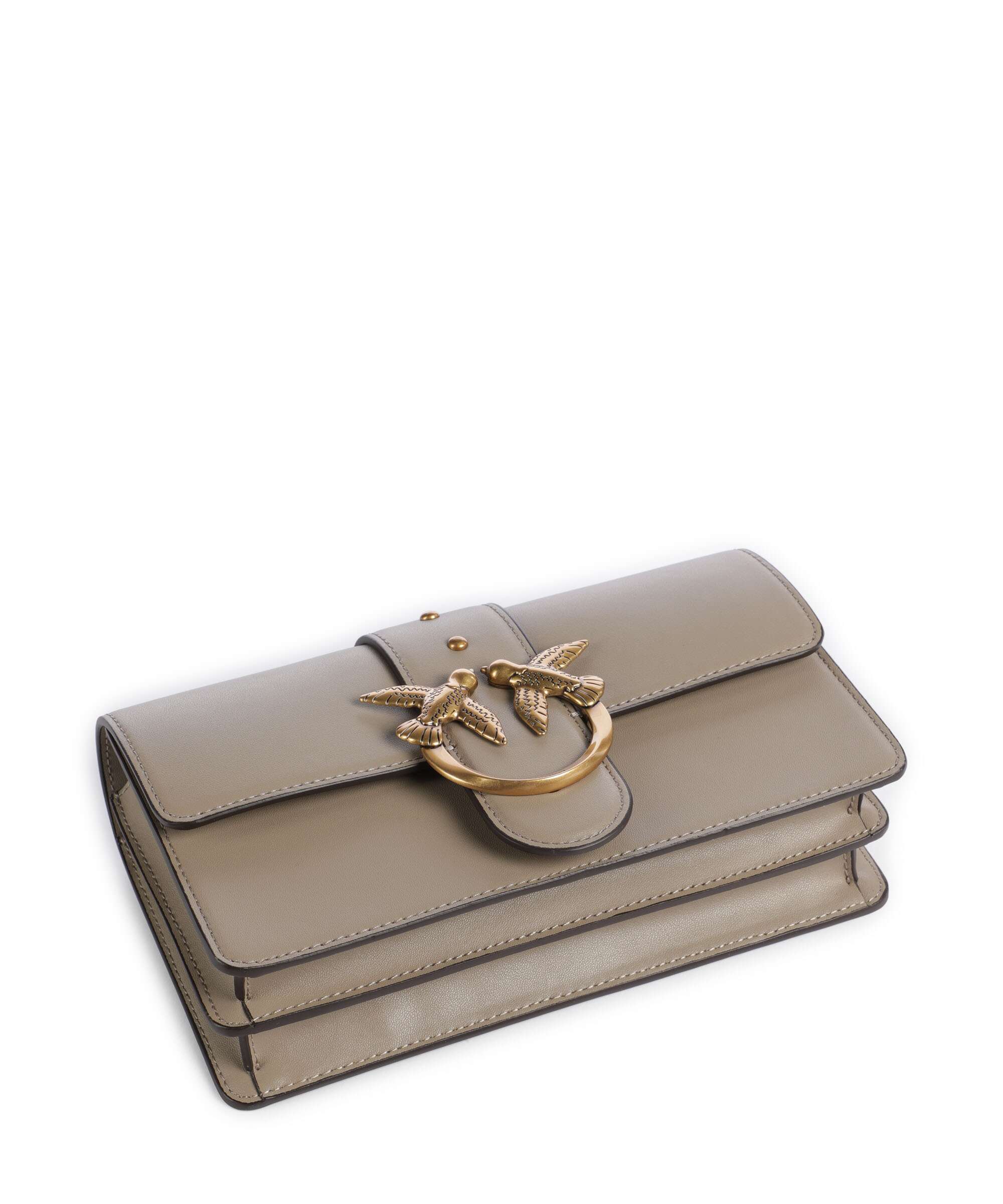 Pinko Love One Mini Crossbody bag grigio talpa/antique gold