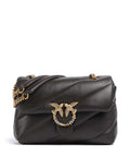 Pinko Love Puff Classic New Buckle Shoulder bag marrone marasca/antique gold
