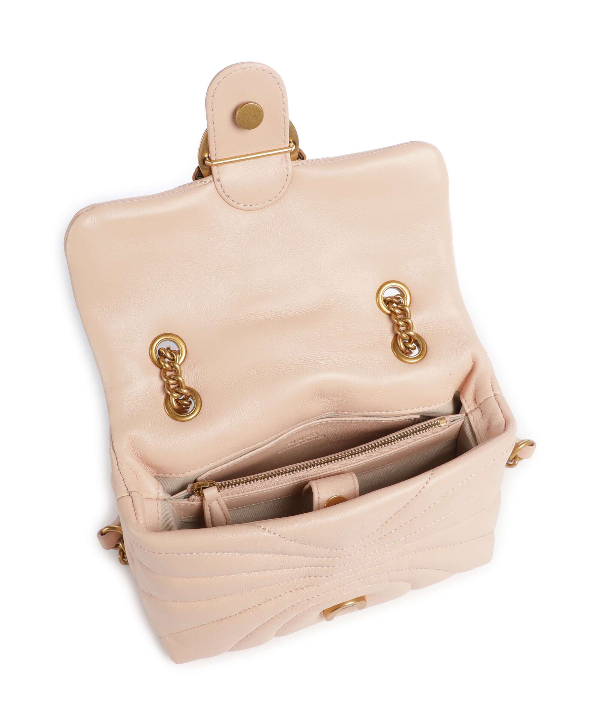 Pinko Love Puff Mini Shoulder bag rosa cammeo/antique gold
