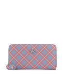 Vivienne Westwood Saffiano Printed Classic Portfel blue/orange tartan