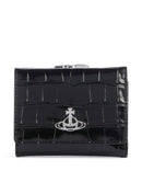 Vivienne Westwood Frame Embossed Croc Small Portfel black