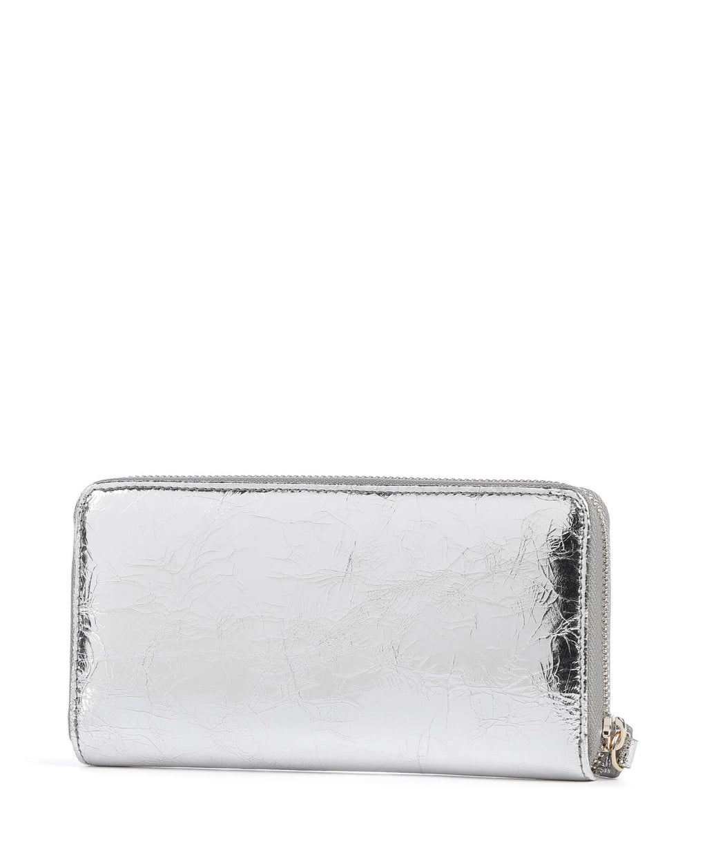 Vivienne Westwood Metallic Crinkle Classic Wallet silver