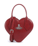 Vivienne Westwood Josephine Heart Embossed Croc Mini Handbag red