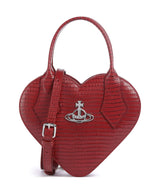 Vivienne Westwood Josephine Heart Embossed Croc Mini Torebka red