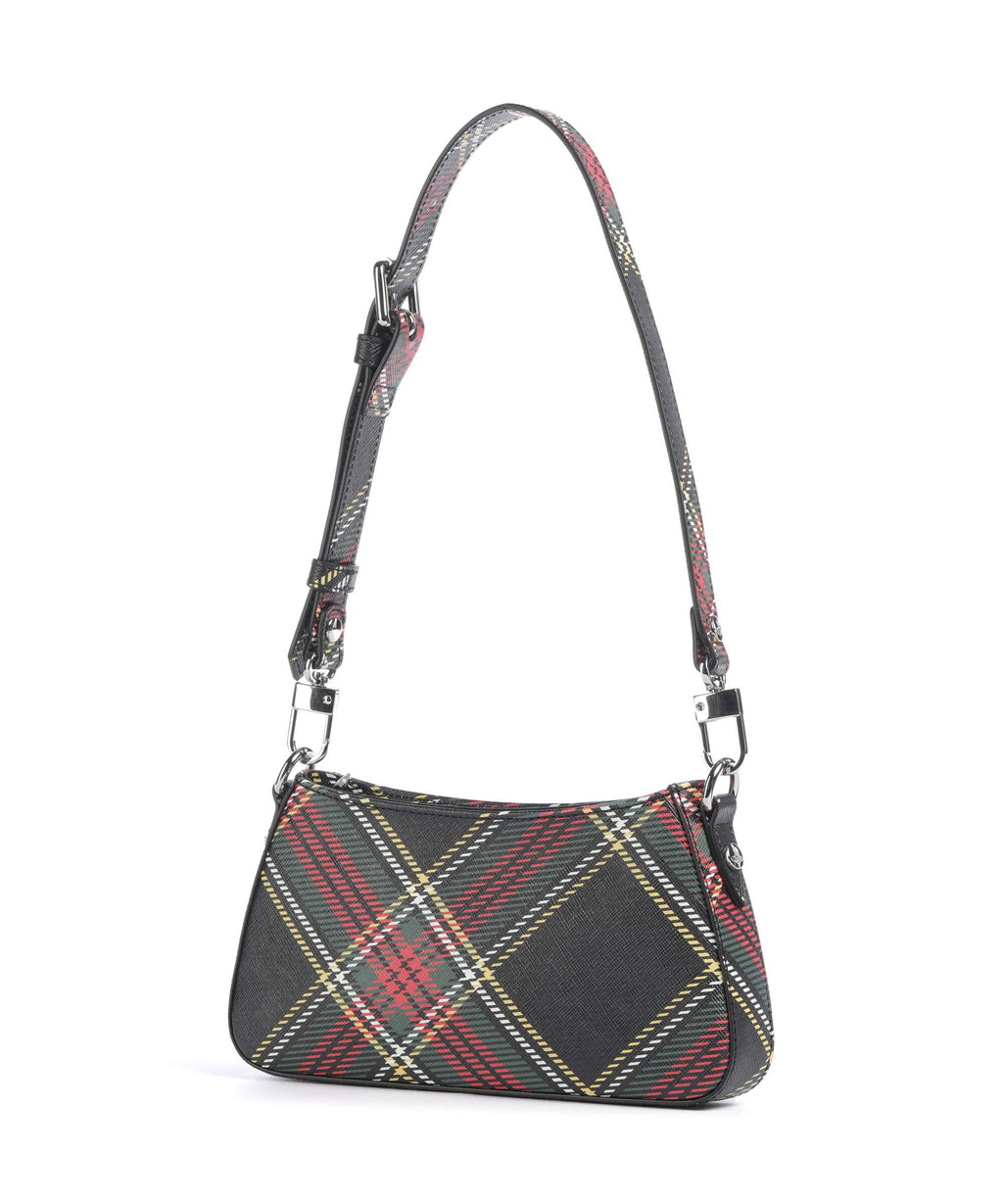 Vivienne Westwood Tasha Saffiano Printed Shoulder bag chelsea tartan