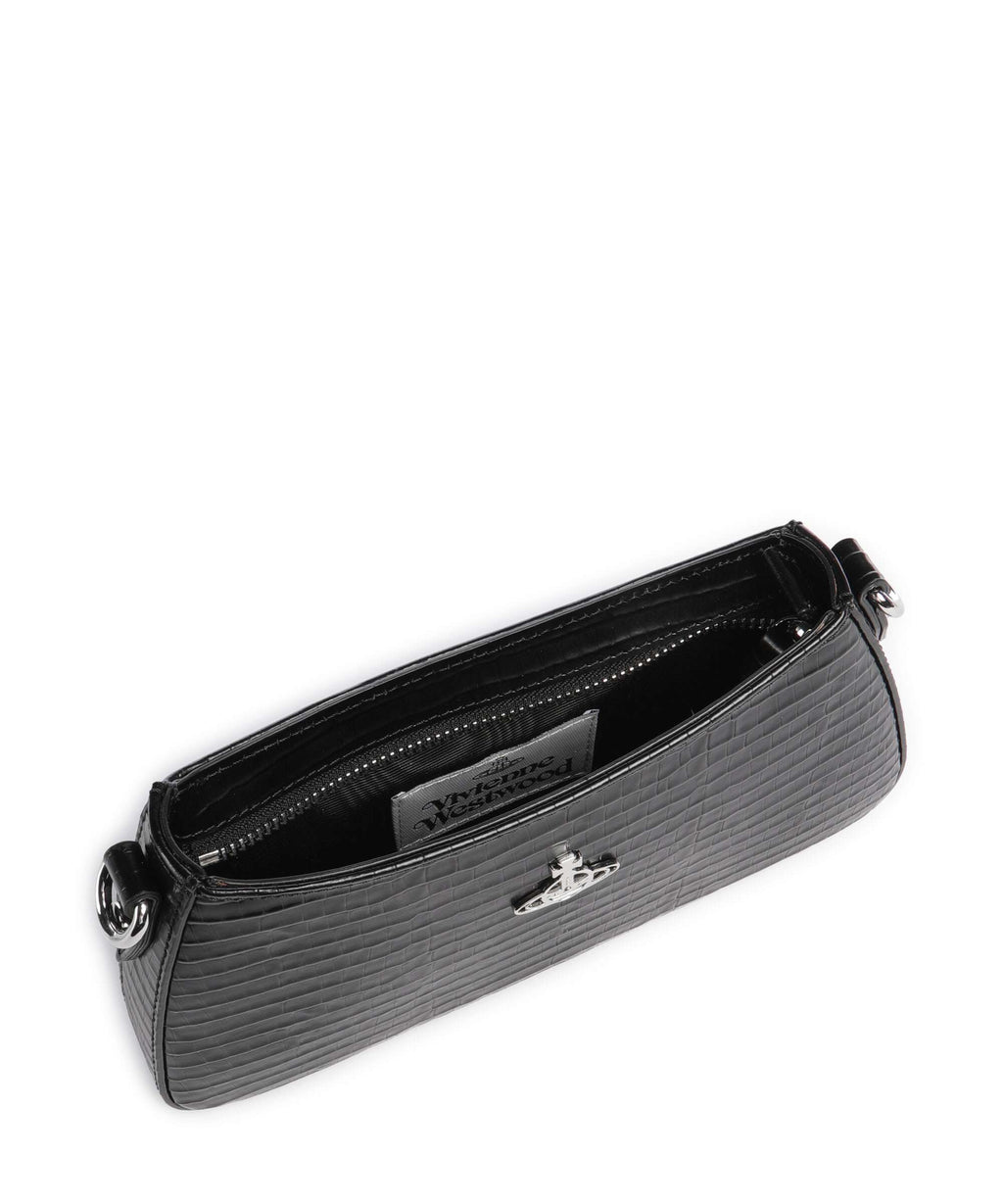 Vivienne Westwood Tasha Embossed Croc Mini Shoulder bag black