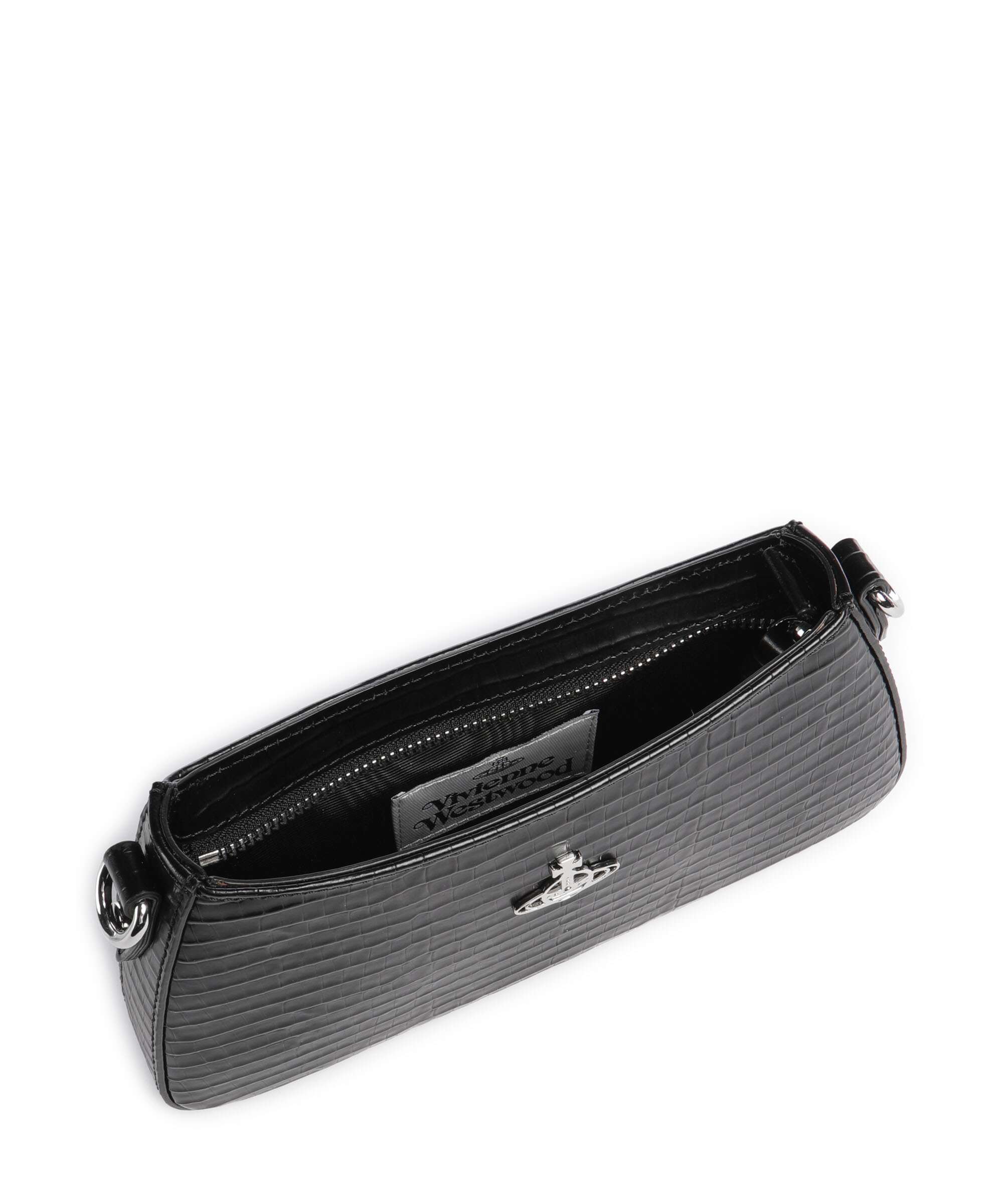 Vivienne Westwood Tasha Embossed Croc Mini Shoulder bag black
