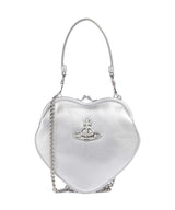 Vivienne Westwood Belle Heart Frame Re-Vegan Grain Torba na ramię silver