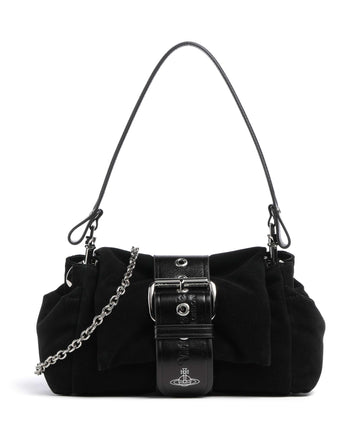Vivienne Westwood Hazel Suede Treasure Torba na ramię black