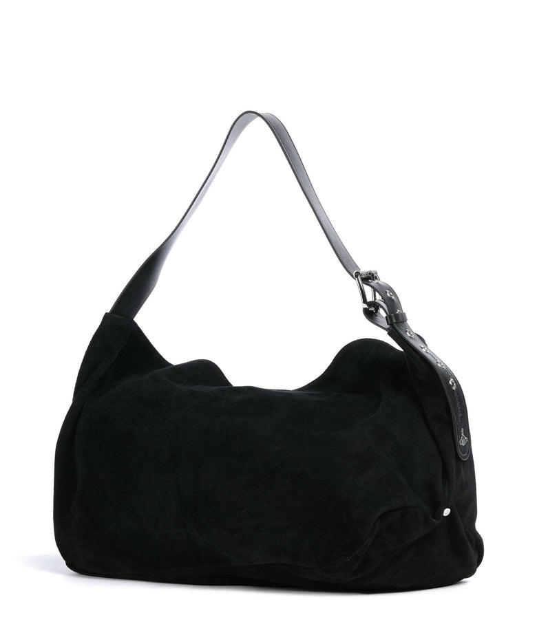 Vivienne Westwood Maxime Suede Large Hobo bag black