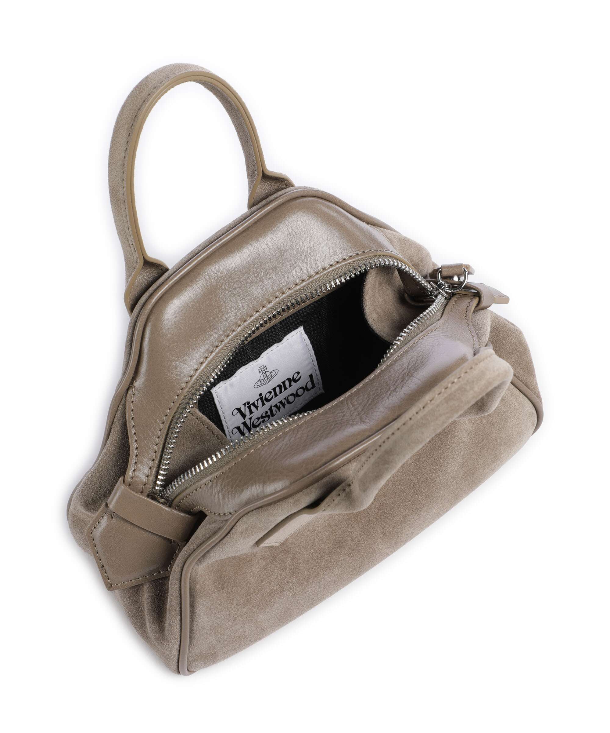 Vivienne Westwood Yasmine Suede Small Handbag stone