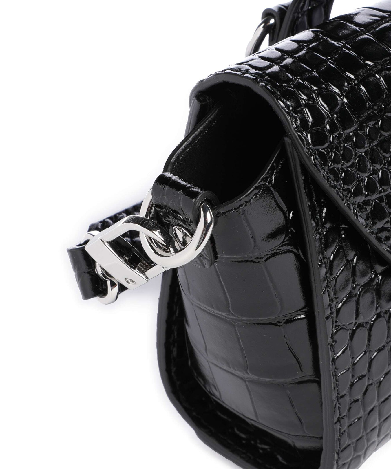 Vivienne Westwood Bettina Embossed Croc Mini Handbag black