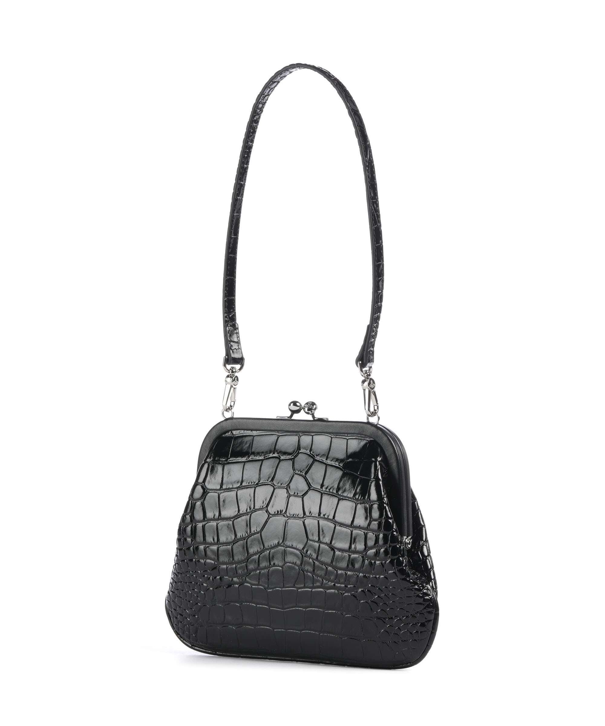 Vivienne Westwood Vivienne Embossed Croc Shoulder bag black