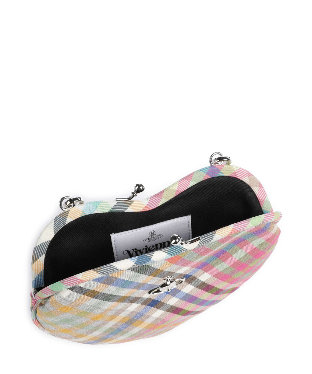Vivienne Westwood Belle Heart Frame Heather Check Crossbody bag multicolour