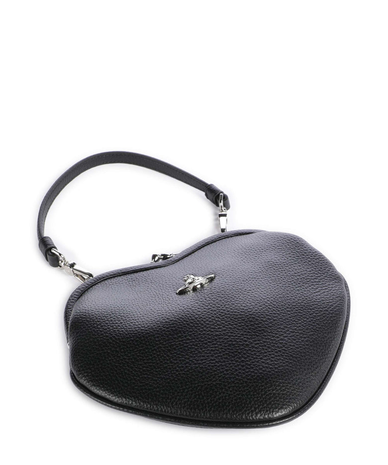 Vivienne Westwood Belle Heart Frame Grain Handbag black