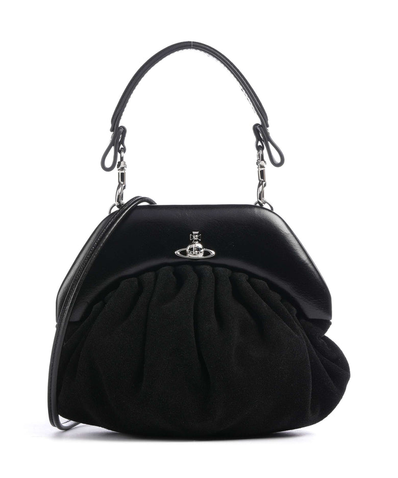 Vivienne Westwood Brooke Suede Handbag black