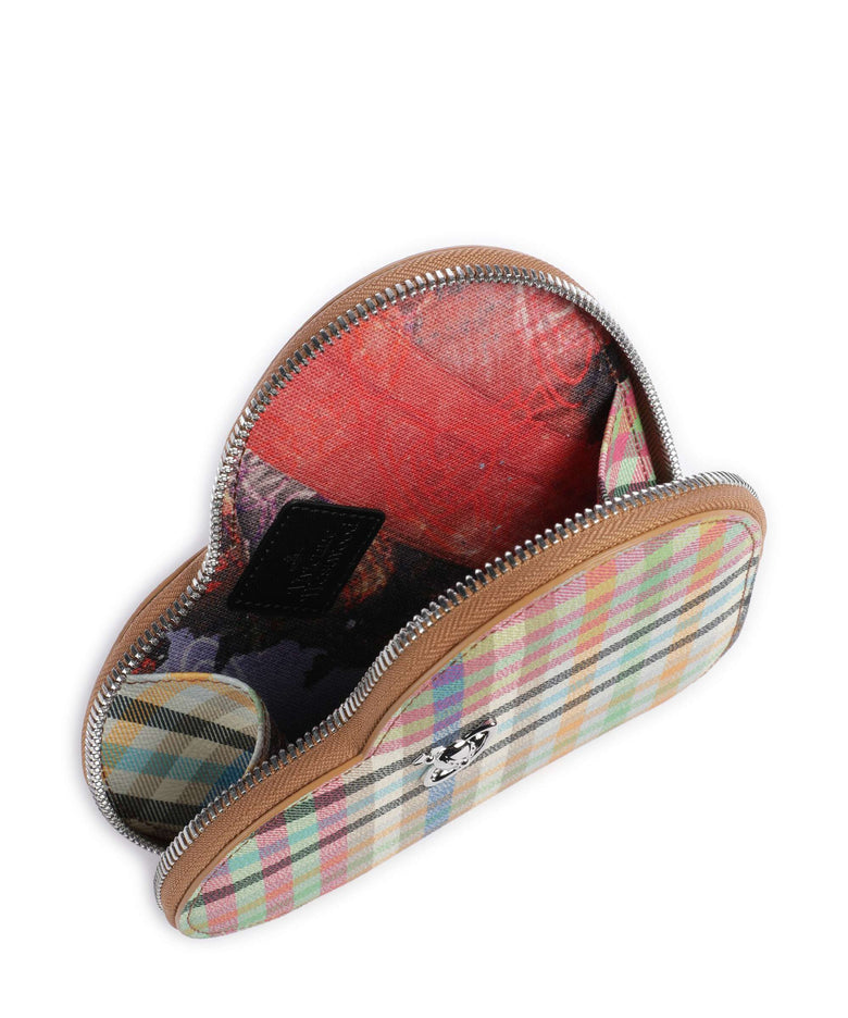 Vivienne Westwood Heart Buccia D'Arancia Crossbody bag heather plaid