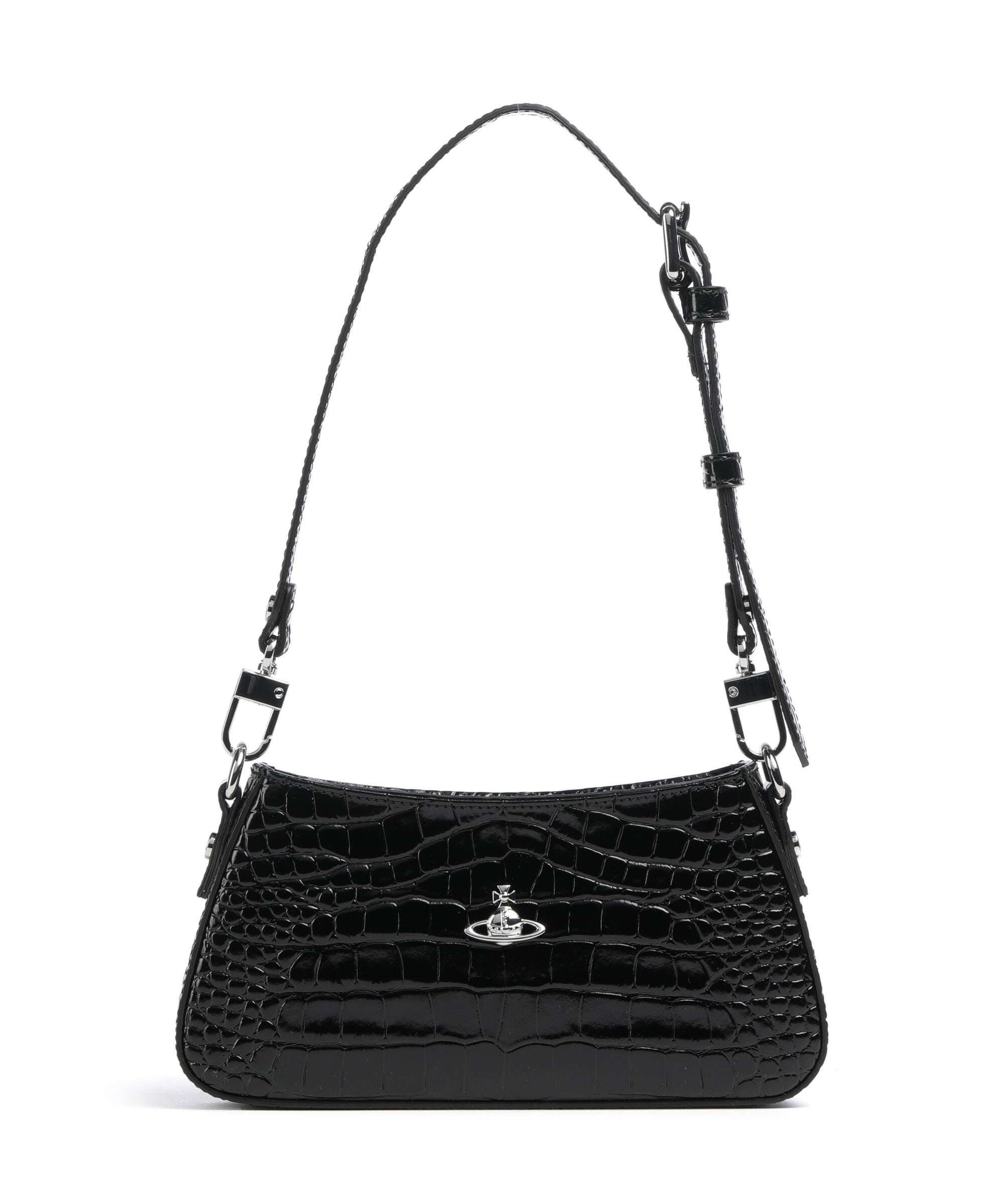 Vivienne Westwood Tasha Embossed Croc Shoulder bag black