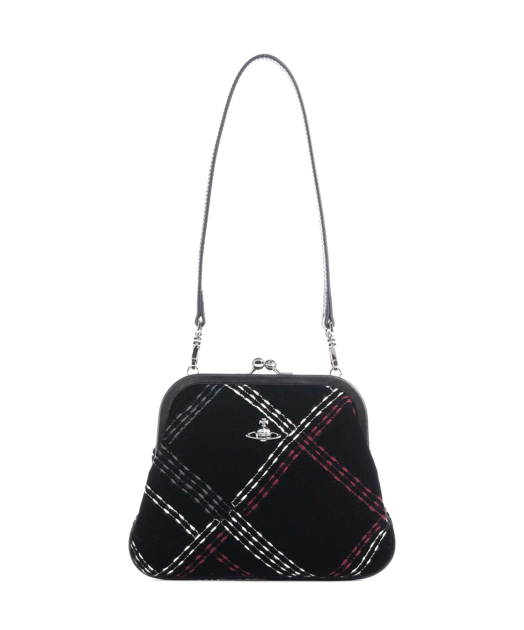 Vivienne Westwood Vivienne Velvet Check Shoulder bag black/multicolor