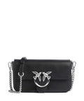 Pinko Love One Mini Slouchy Crossbody bag nero limousine/matt silver