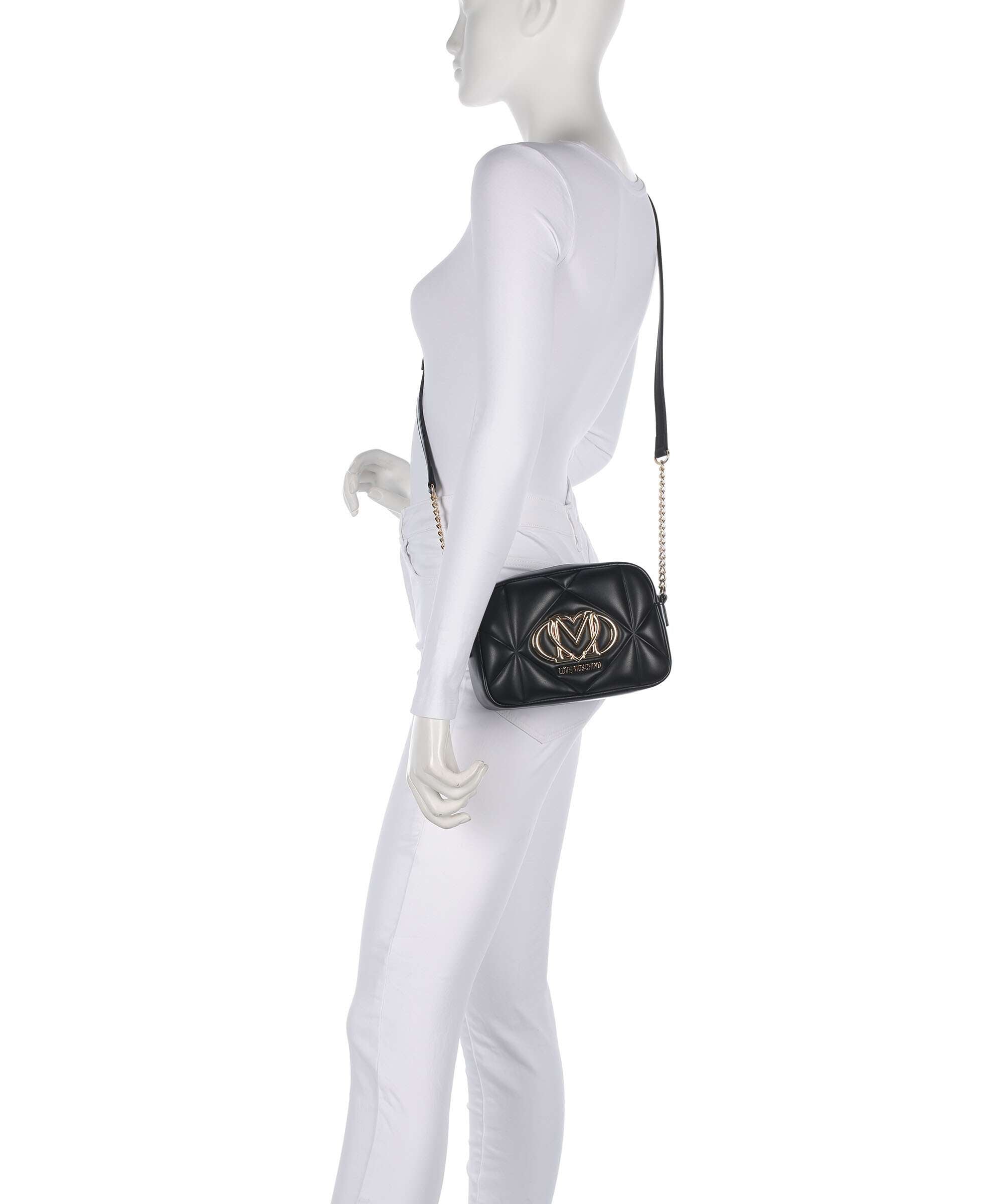 Love Moschino Embossed Q Crossbody bag black