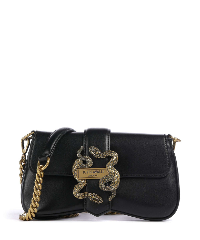 Just Cavalli Iconic Snakes Crossbody bag black
