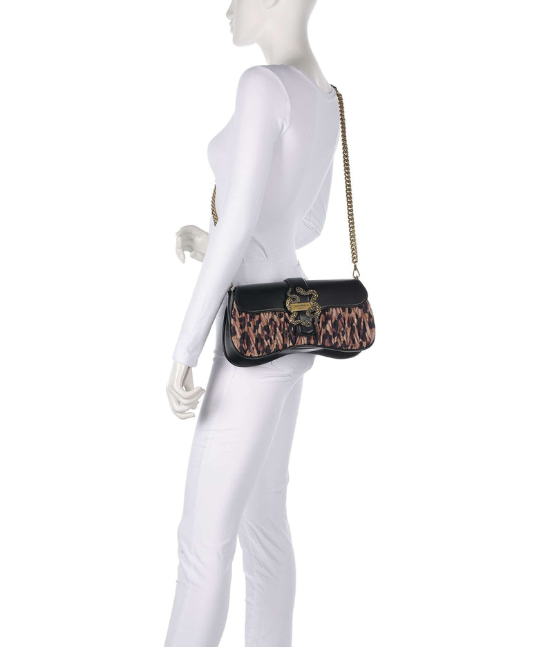 Just Cavalli Iconic Snakes Shoulder bag iconic leo print/black