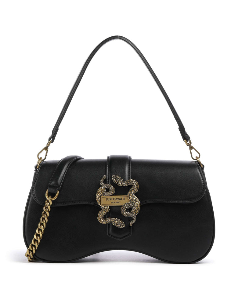 Just Cavalli Iconic Snakes Shoulder bag black