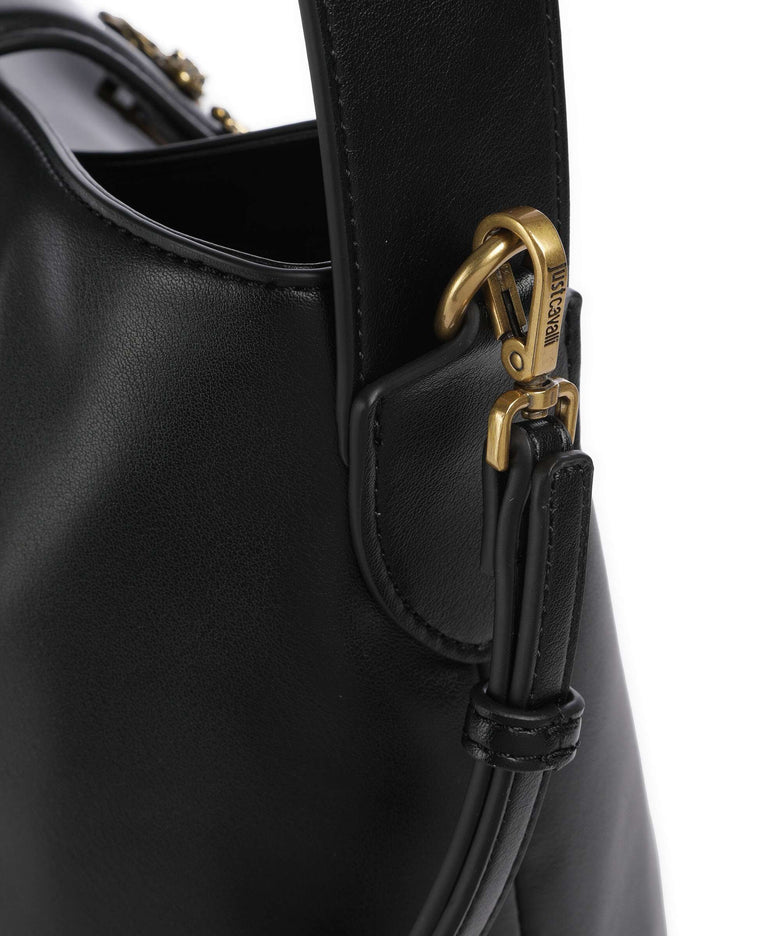 Just Cavalli Iconic Snakes Hobo bag black