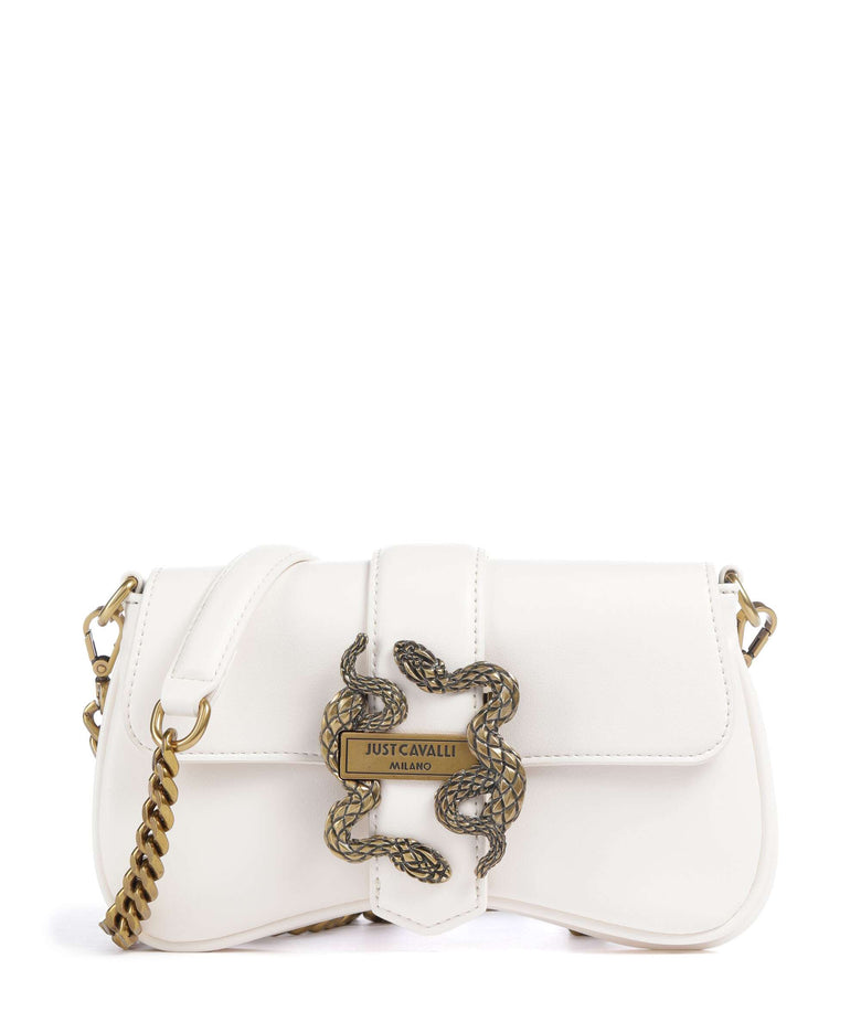 Just Cavalli Iconic Snakes Crossbody bag white