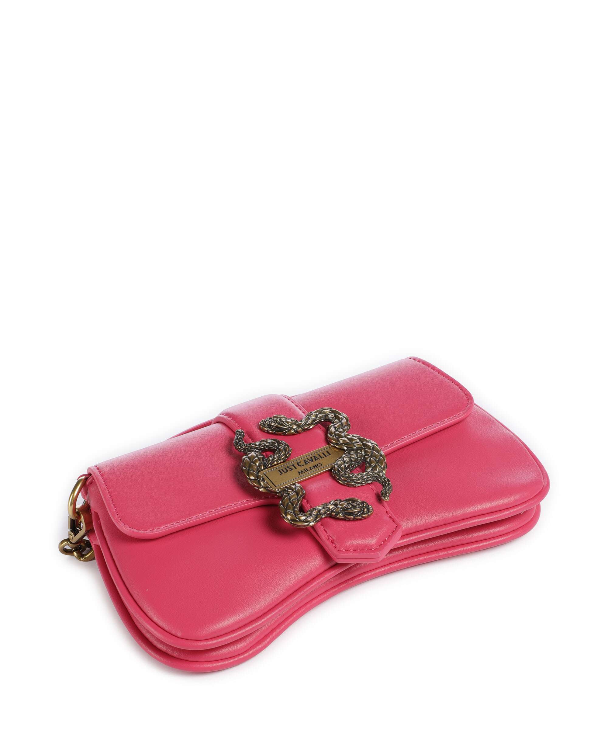 Just Cavalli Iconic Snakes Crossbody bag rose red