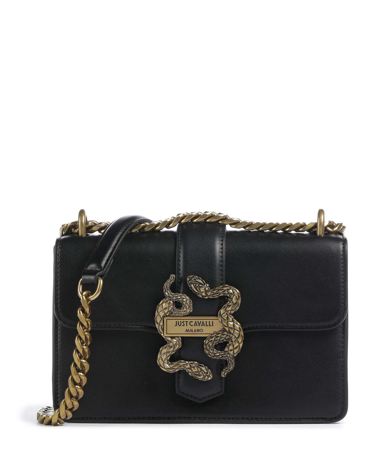 Just Cavalli Iconic Snakes Shoulder bag black