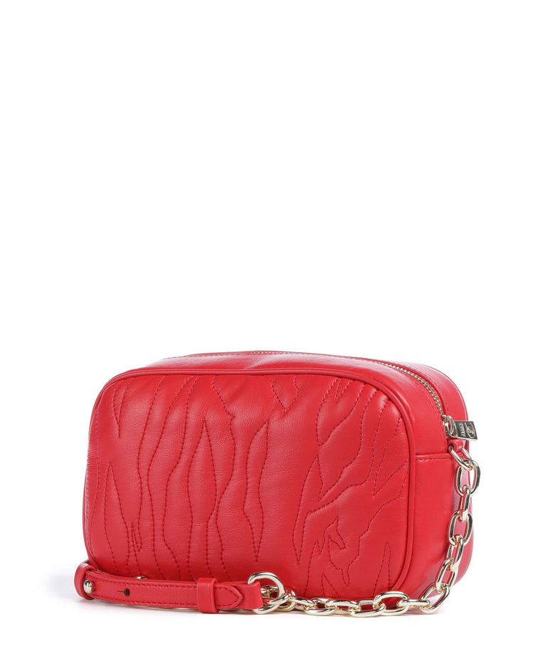 Just Cavalli Quilted Zebra Crossbody bag barbados cherry