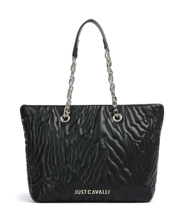 Just Cavalli Quilted Zebra Torba na zakupy black