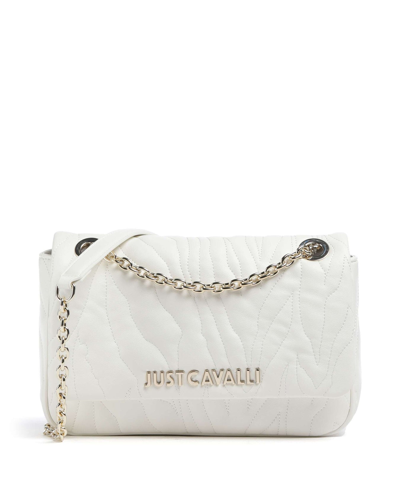 Just Cavalli Quilted Zebra Shoulder bag white